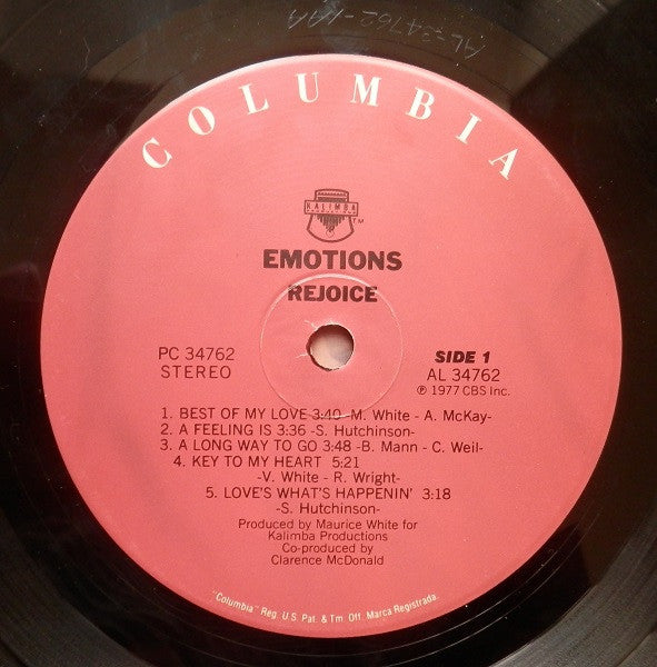 Emotions* - Rejoice (LP, Album, RE)