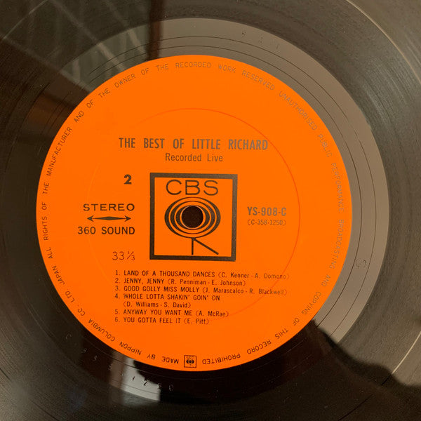 Little Richard - The Best Of -Recorded Live (LP, Album)