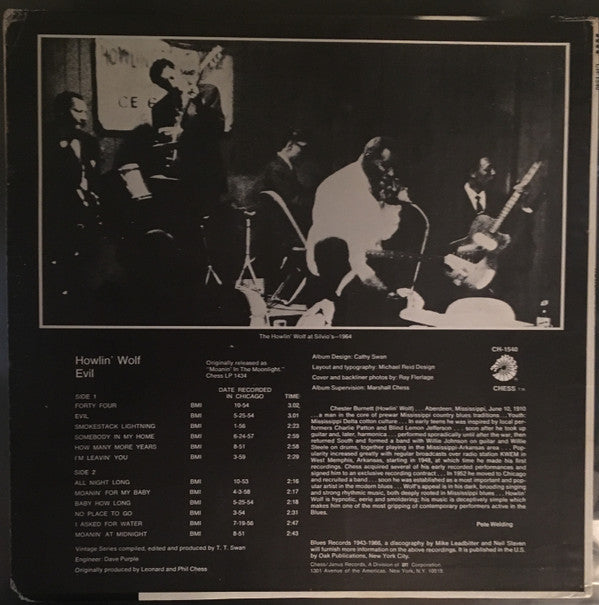 Howlin' Wolf - Evil (LP, Album, RE)