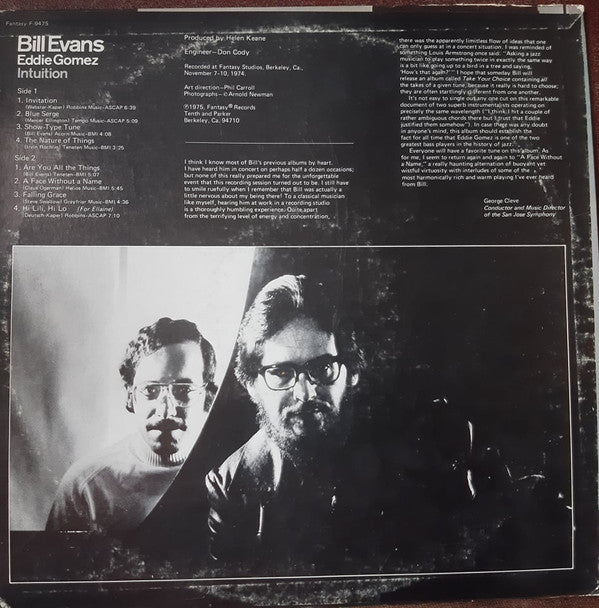 Bill Evans / Eddie Gomez - Intuition (LP, Album)