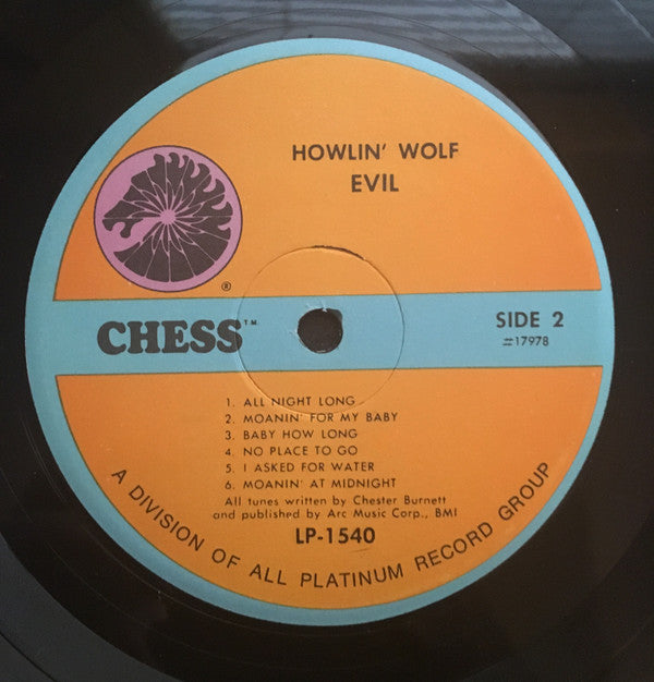 Howlin' Wolf - Evil (LP, Album, RE)