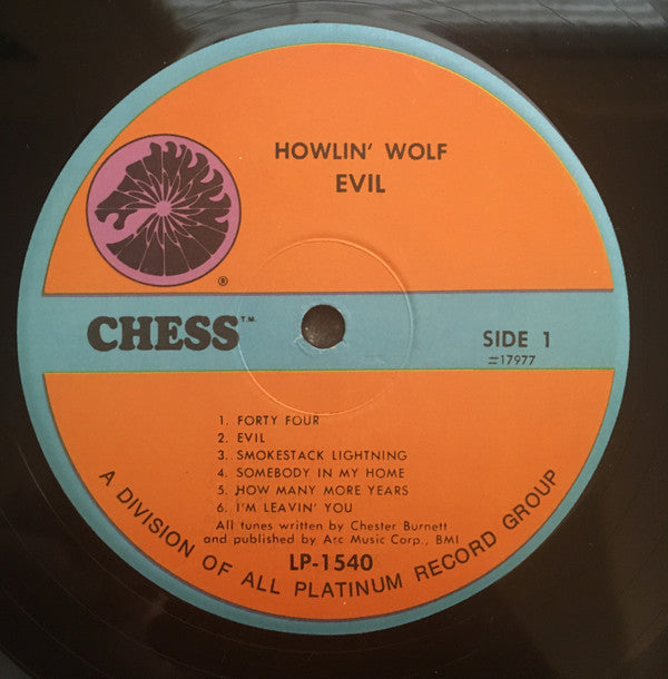 Howlin' Wolf - Evil (LP, Album, RE)