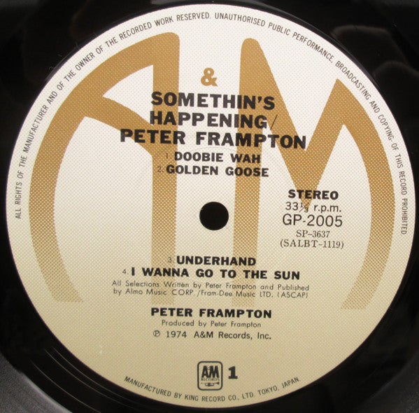 Peter Frampton - Somethin's Happening (LP, Album, RE)
