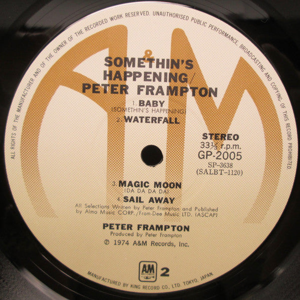 Peter Frampton - Somethin's Happening (LP, Album, RE)