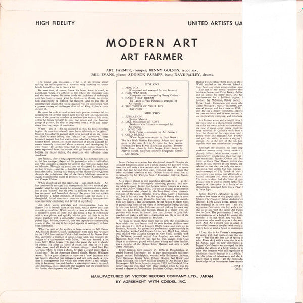 Art Farmer - Modern Art (LP, Album, Mono)