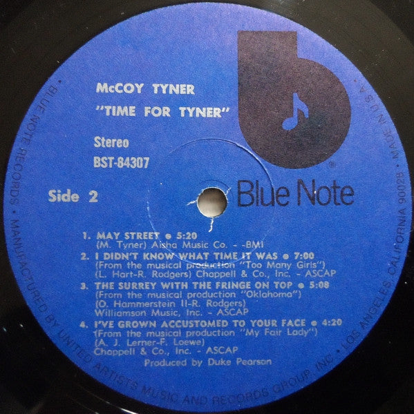 McCoy Tyner - Time For Tyner (LP, Album, RP)
