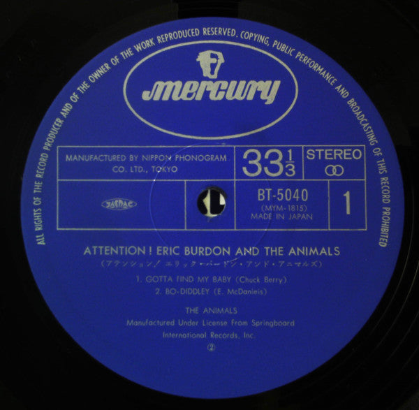 The Animals - Attention! Eric Burdon And The Animals(LP, Album)