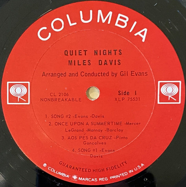 Miles Davis - Quiet Nights (LP, Album, Mono, Ter)