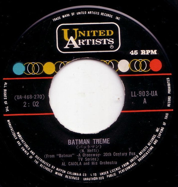 Al Caiola And His Orchestra - Batman Theme (7"", Single)