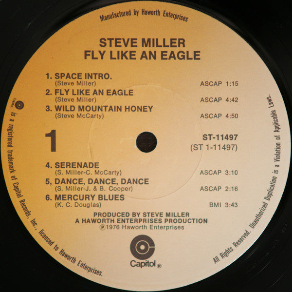 Steve Miller Band - Fly Like An Eagle (LP, Album, Los)