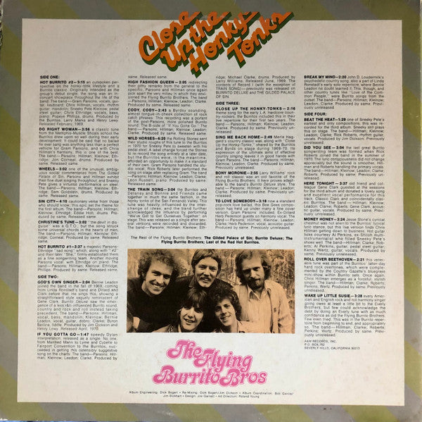 The Flying Burrito Bros - Close Up The Honky Tonks (2xLP, Comp)