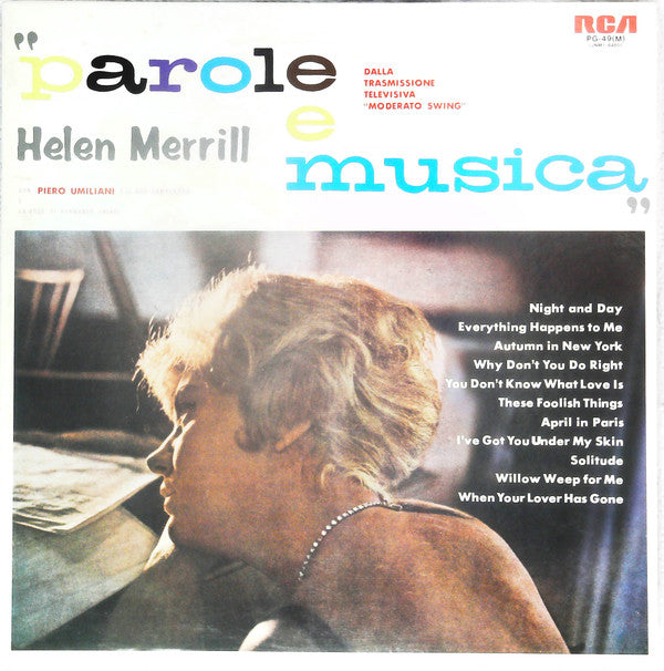 Helen Merrill - Parole E Musica  (LP, Album, Promo)