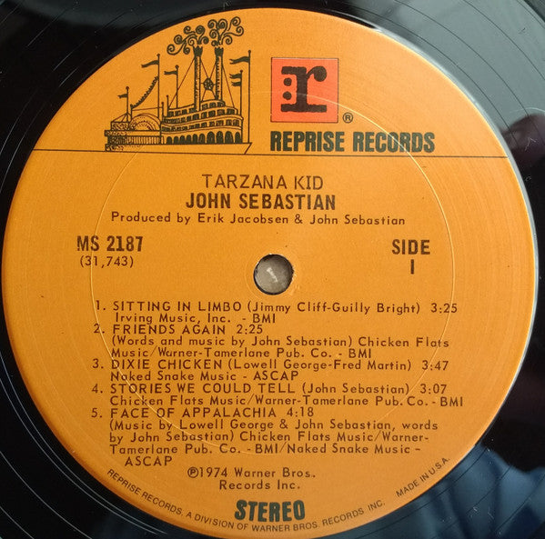 John Sebastian - Tarzana Kid (LP, Album, San)