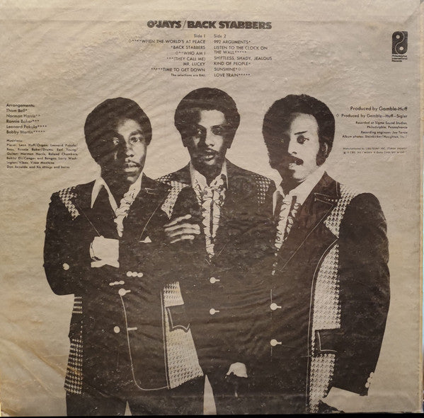 The O'Jays - Back Stabbers (LP, Album, RE)