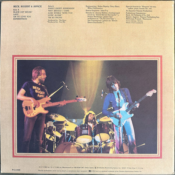 Beck, Bogert & Appice - Beck, Bogert & Appice (LP, Album, Quad, RE)