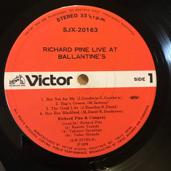 Richard Pine* - Live At Ballantine's (LP)