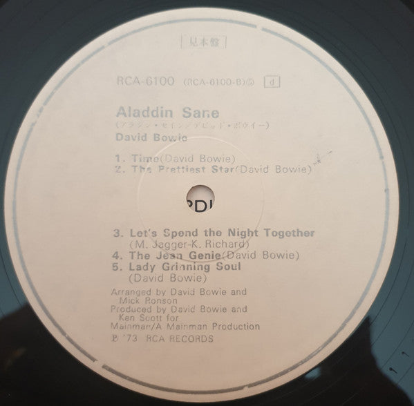 David Bowie - Aladdin Sane (LP, Album, Promo)