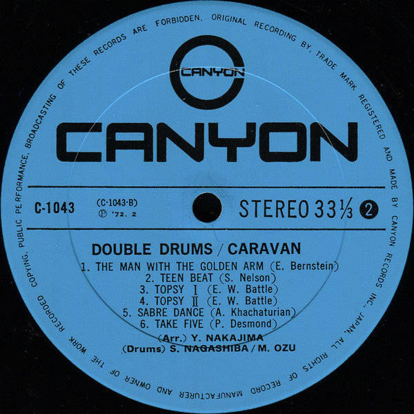 Shoji Nagashiba & Masahiko Ozu - Double Drums - Caravan (LP, Album)