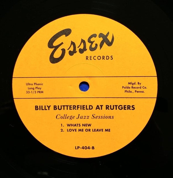 Billy Butterfield - Billy Butterfield At Rutgers (LP, Album, Mono)