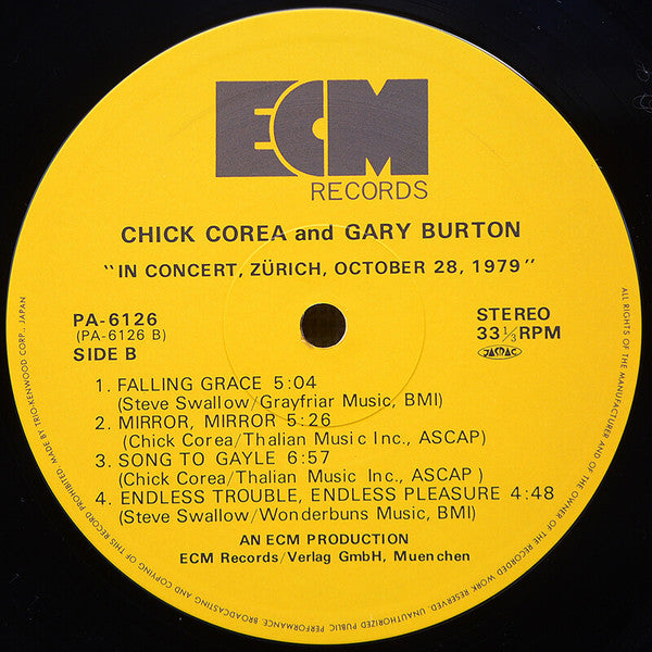 Gary Burton / Chick Corea - In Concert, Zürich, October 28, 1979(2x...