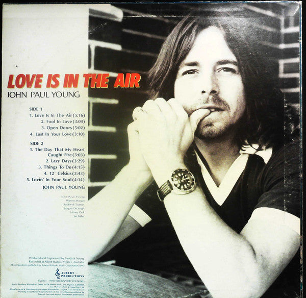 John Paul Young - Love Is In The Air (LP, Album, RE)