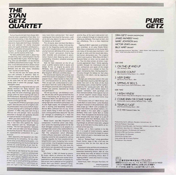 The Stan Getz Quartet* - Pure Getz (LP, Album)