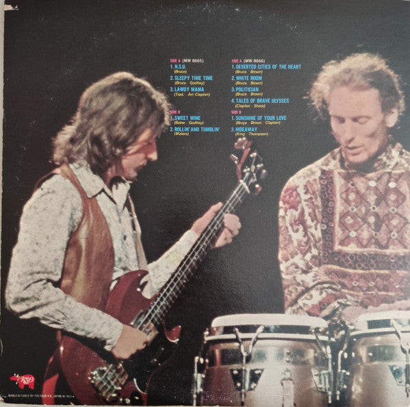 Cream (2) - The Best Of Cream Live (2xLP, Comp, RE)