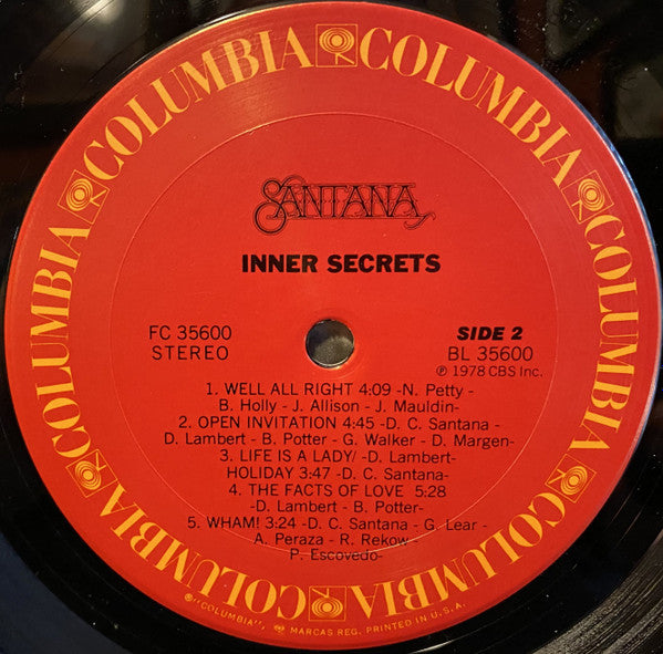 Santana - Inner Secrets (LP, Album, San)