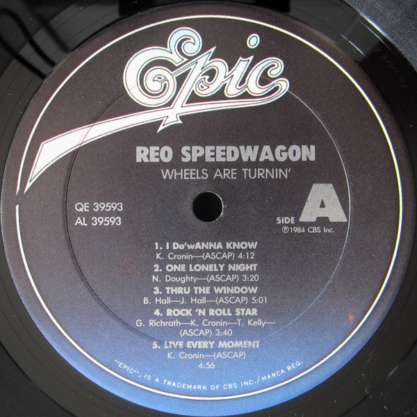 REO Speedwagon - Wheels Are Turnin' (LP, Album, Pit)