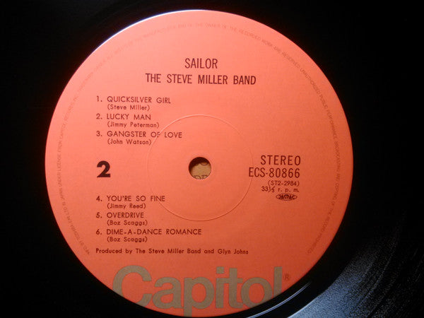 Steve Miller Band - Sailor (LP, Album, RE)