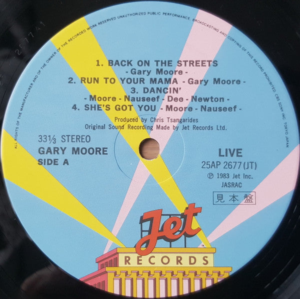 Gary Moore - Live (LP, Album, Promo)