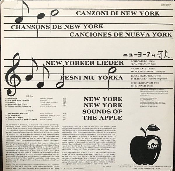 New York New York (2) - Sounds Of The Apple (LP, Album)