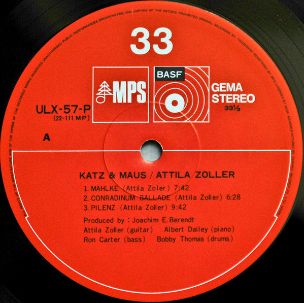 Attila Zoller - Katz & Maus (LP, Album, RE)