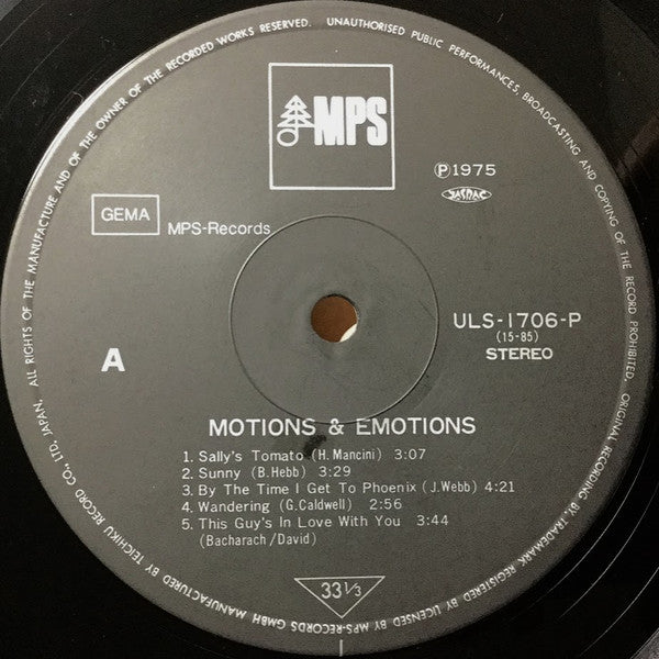 Oscar Peterson - Motions & Emotions (LP, Album, RE)