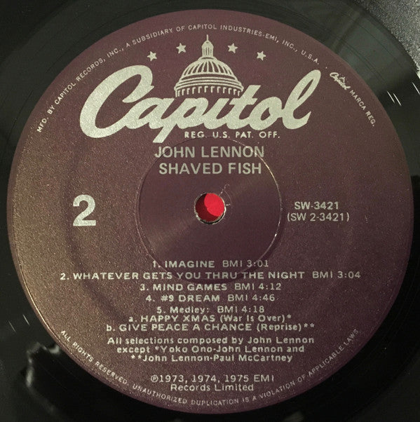 Lennon* / Plastic Ono Band* - Shaved Fish (LP, Comp, RE, Los)