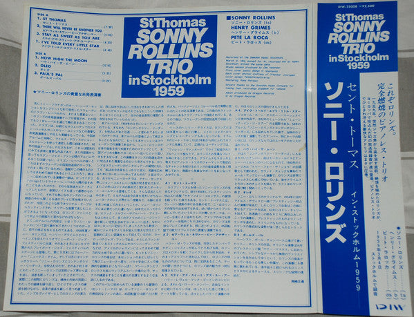 Sonny Rollins Trio - St Thomas - Sonny Rollins Trio In Stockholm 19...