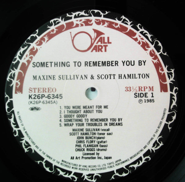 Maxine Sullivan - Something To Remember You By(LP, Album)