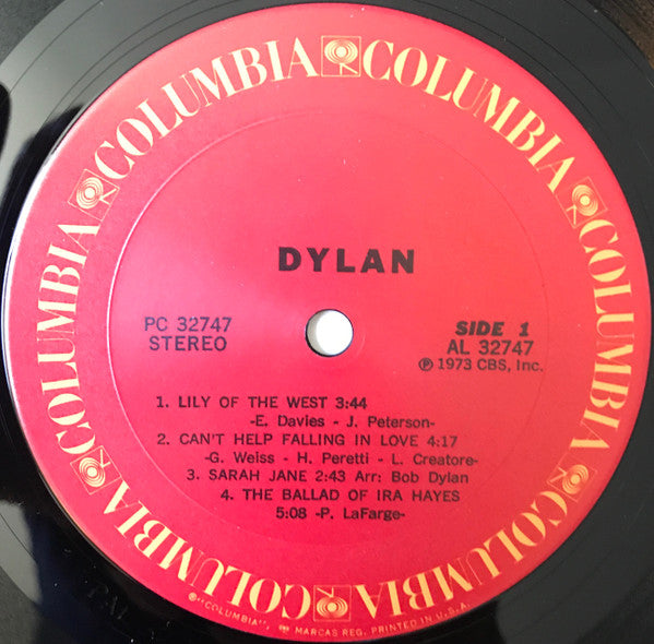 Bob Dylan - Dylan (LP, Album, RE, Car)