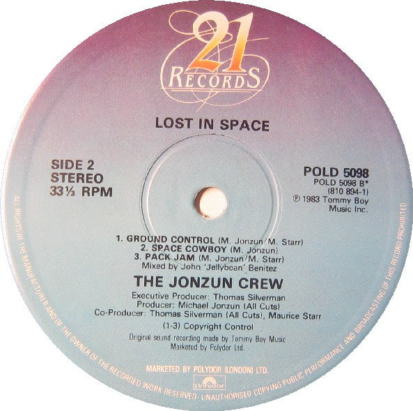 The Jonzun Crew - Lost In Space (LP, Album)