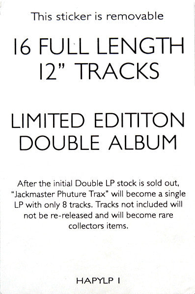 Various - Jackmaster Phuture Trax (2xLP, Comp, Ltd)