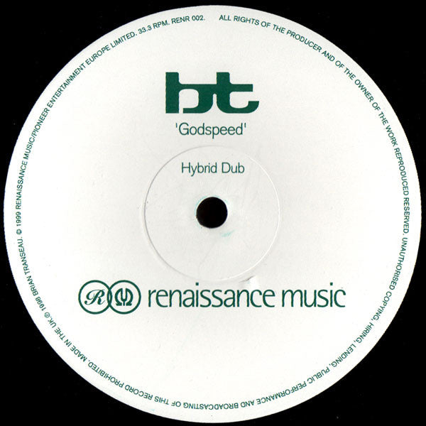 BT - Godspeed (Hybrid Remixes) (12"")