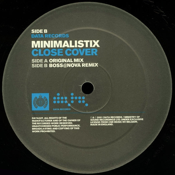 Minimalistix - Close Cover (The Piano Track) (12"")