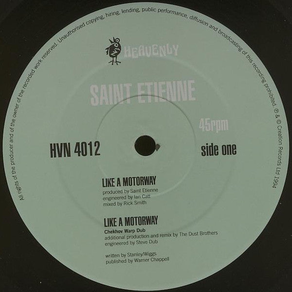 Saint Etienne - Like A Motorway (12"", Single)