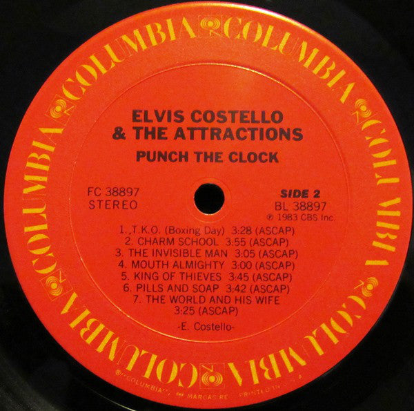 Elvis Costello And The Attractions* : Punch The Clock (LP, Album, Pit)