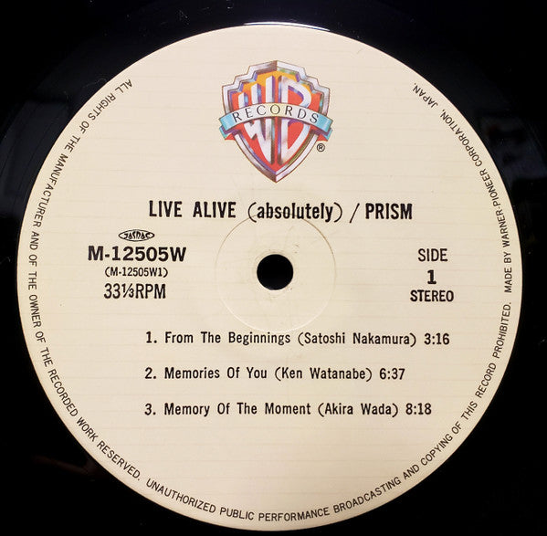 Prism (9) : Live Alive (Absolutely) (LP, Album)