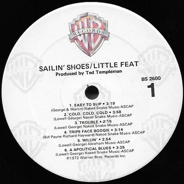Little Feat : Sailin' Shoes (LP, Album, RP)