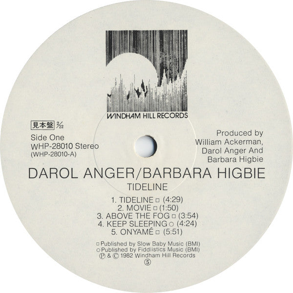 Darol Anger / Barbara Higbie : Tideline (LP, Album, Promo)
