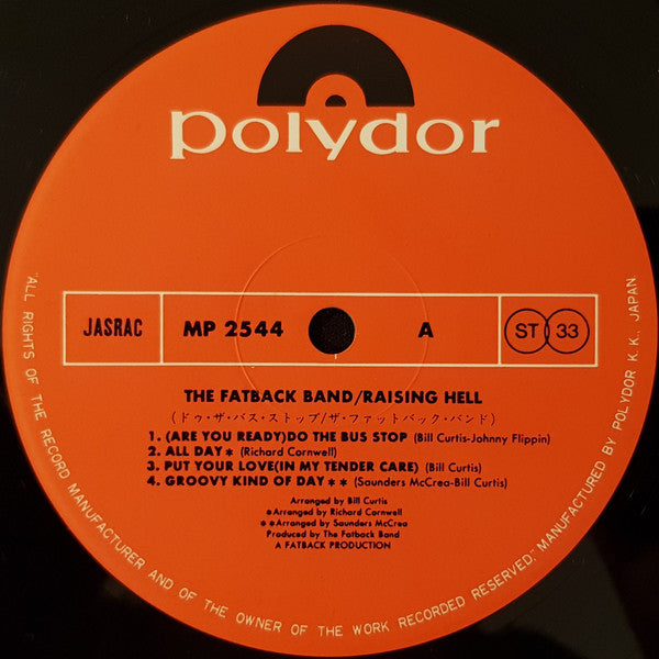 The Fatback Band : Raising Hell (LP, Album)