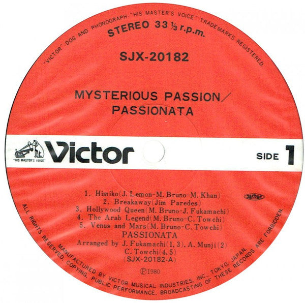 Passionata : Mysterious Passion (LP, Album)