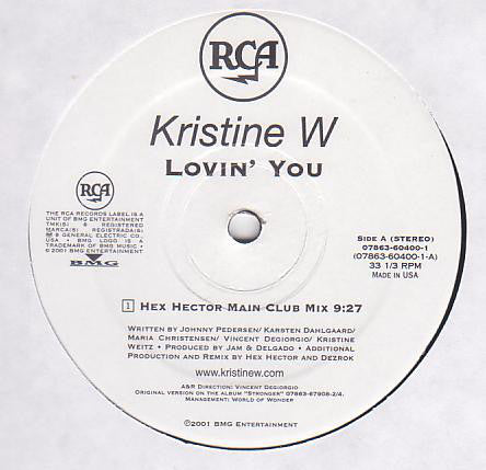 Kristine W : Lovin' You (2x12")